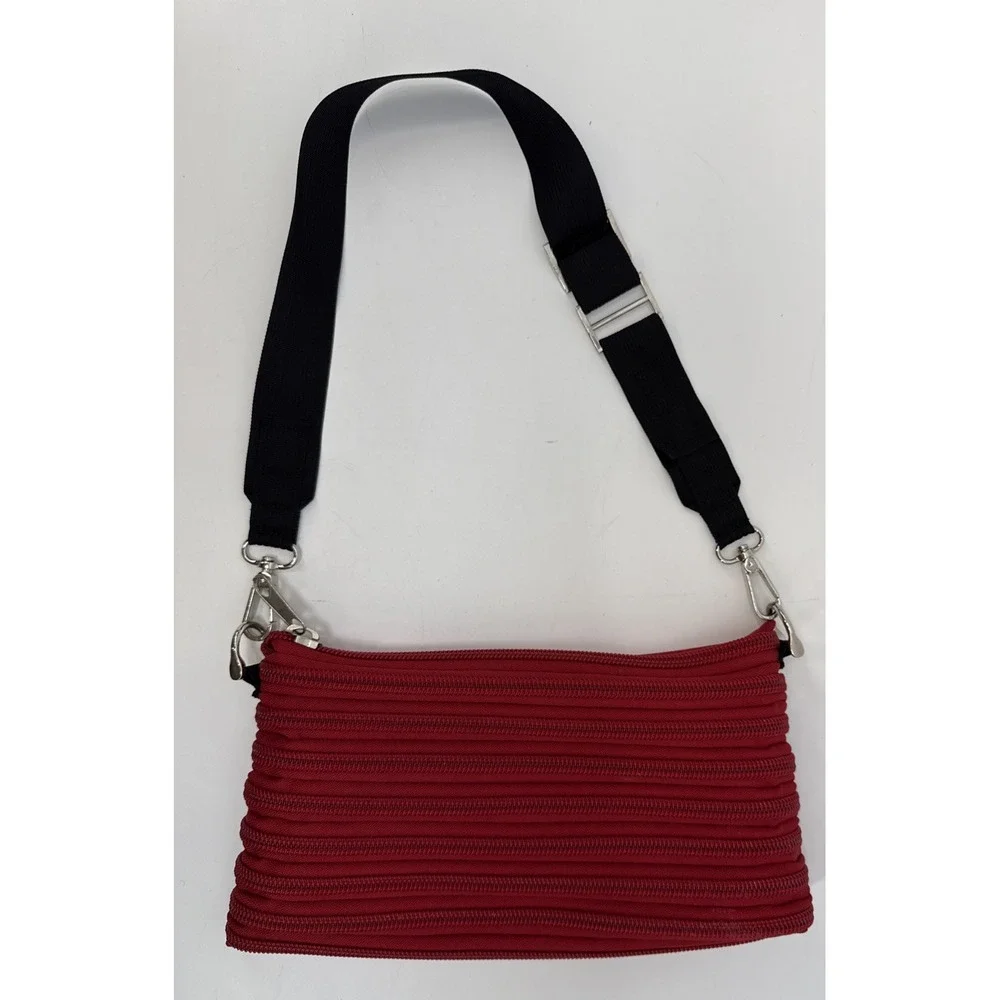 BAM Bag Red Zipper Purse‎ Bam Bags & The Original Zip Purse Black Strap